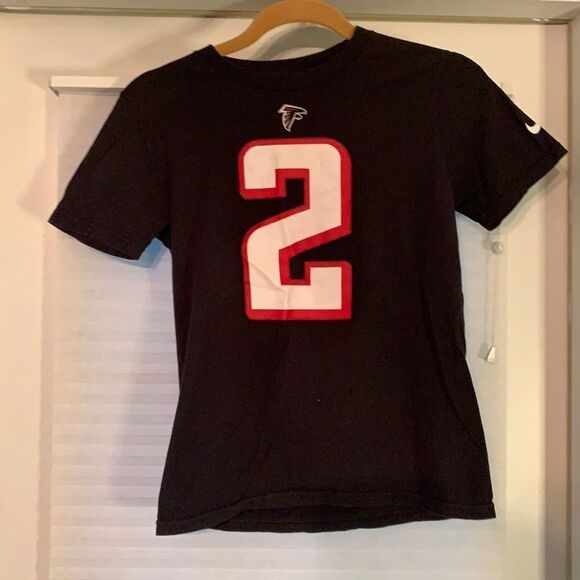 Boys Nike Atlanta Falcons Ryan Black Kids Tee Shirt Medium - Picture 2 of 3